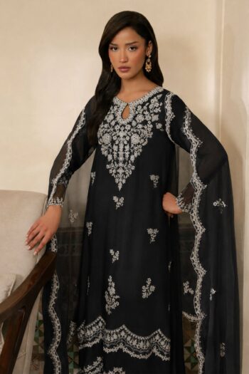 PALE BLACK-3PC (SHIRT, TROUSER & DUPATTA)